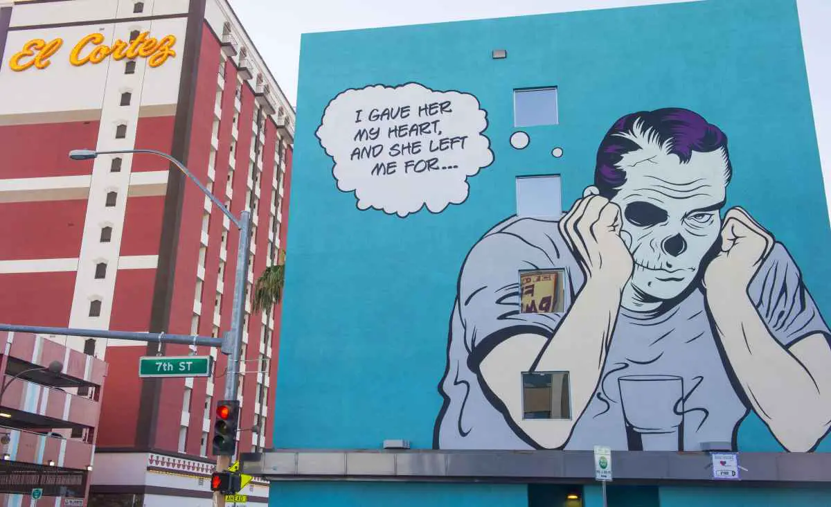 Mural on side of building in Arts District Las Vegas