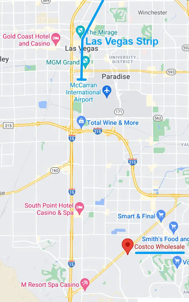 Costco Closest to The Vegas Strip (Location, Directions & Hours) 3 Costco south Las Vegas valley.