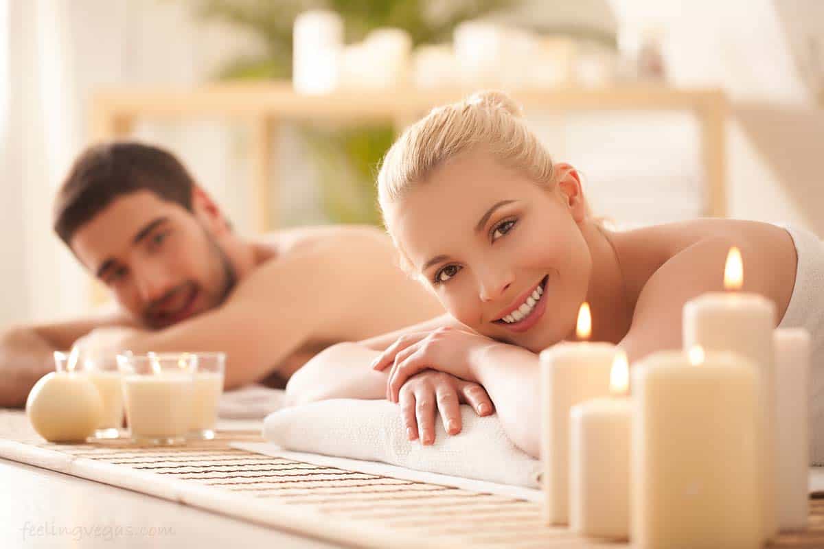 35+ Super Fun Things to Do In Las Vegas For A Weekend 4 A couple having a spa treatment