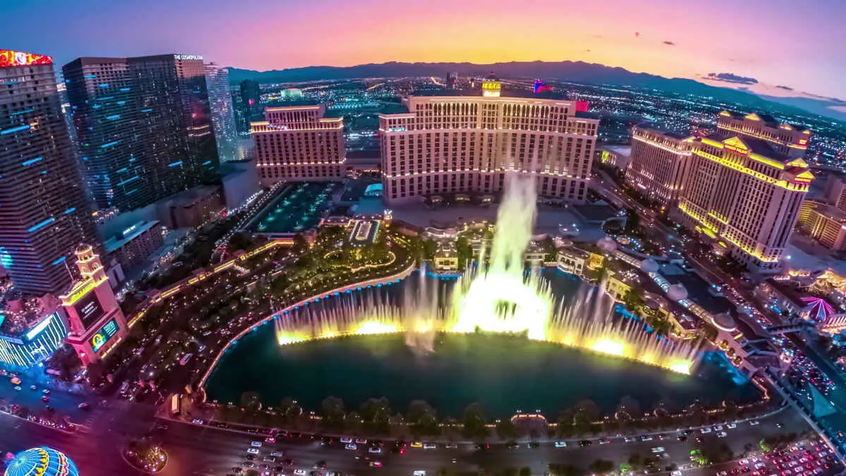 View from the Eiffel Tower Viewing Deck in Las Vegas